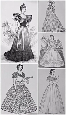 Women's 1850-1900's Ball Gowns, Cape, Accessories Old World Enterprises Patterns - Image 1 of 2