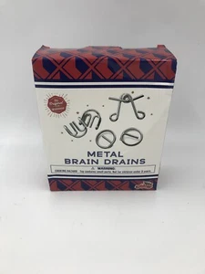 3-pcs Metal Brain Drains Wire Puzzle Test Mind Logic Game Brain Teaser Magic Tri - Picture 1 of 2