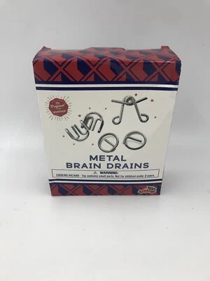 3-pcs Metal Brain Drains Wire Puzzle Test Mind Logic Game Brain Teaser Magic Tri - Image 1 of 2