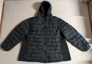 Chaqueta con capucha extraíble Time And Tru para mujer talla 3X negra mezcla de nailon con cremallera 25 - Imagen 1 de 13