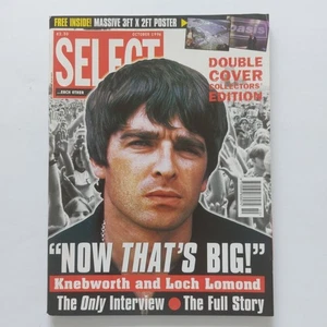 OASIS - Noel Galagher - Select Magazine + 3FT x 2FT Knebworth Poster (OCT 1996) - Picture 1 of 20
