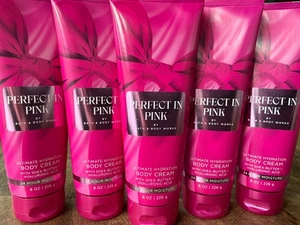 5 (FÜNF) PERFEKT IN PINK Shea & Hyaluronsäure 8oz CREME Bath and Body Works - Bild 1 von 2