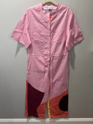 Mono The Kit Issa en Dalia Talla Pequeña Bloque de Color Rosa Bolsillos Delanteros/Traseros Foto 1 de 3