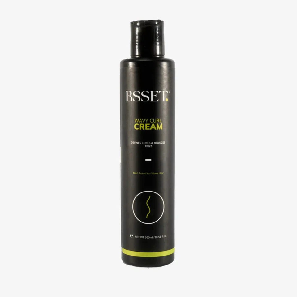 BSSET Wavy Curl Cream 300 ml | Defines & Hydrates Waves, Frizz Control