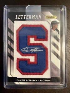 2008 Razor Letterman "S" #CUP-S Curtis Petersen Autograph /20