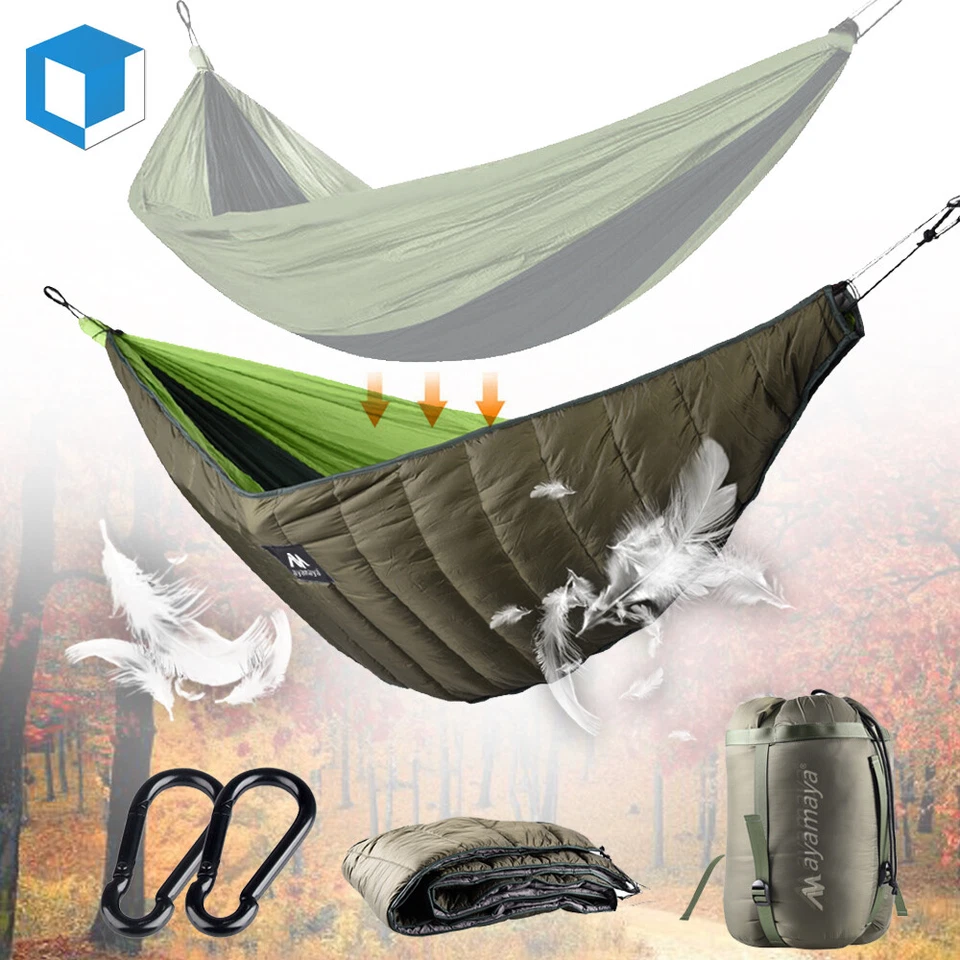Length Hammock Underquilt Camping Hiking Under Quilt Warm Blanket Double Person - Image 1 of 1