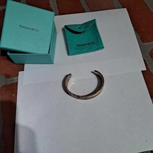 TIFFANY & CO STERLING SILVER BRACELET CUFF 925 VINTAGE 1997 (1837) 34 Grams - Picture 1 of 10