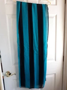 Lane Bryant Schal Halstuch blau & schwarz 80"" x 40"" Neu mit Etikett  - Bild 1 von 5