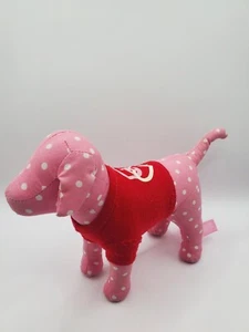 Juguete de peluche Victoria Secret rosa perro cachorro rosa lunares paz corazón perro  - Imagen 1 de 3