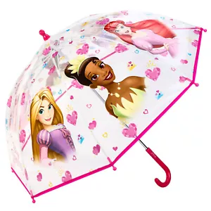Princess Dome Umbrella for Kids Childrens Boys Girls Brolly with Safety Open - Picture 1 of 8