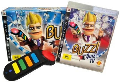 Buzz! The Quiz TV Game + Wireless Buzzers PS3 PAL Boxed Playstation 3 - Image 1 of 4