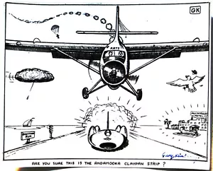 Donald Campbell Bluebird CN7 1963 Lake Eyre / Muloorina / Andamooka Cartoon - Picture 1 of 10