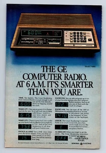 1981 GE Computer Radio Wecker Printanzeige - Bild 1 von 1