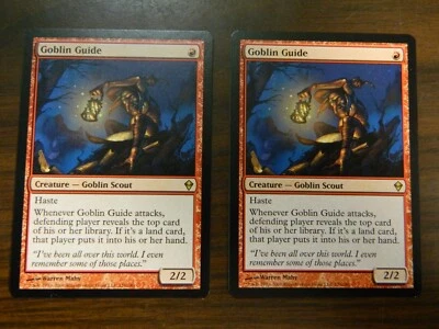 MTG Zendikar Rare Goblin Guide x2 (2009) Excellent - NM Condition - Image 1 of 2