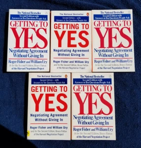 5 Book Lot GETTING TO YES Fisher/Ury NEGOTIATING Five Books BUSINESS/NEGOTIATION - Picture 1 of 4