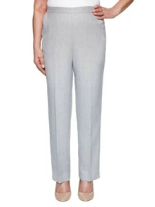 ALFRED DUNNER WOMEN PANT 16W 36 - 40 X 28 Silver Gray 100% Polyester Classic Fit - Picture 1 of 1