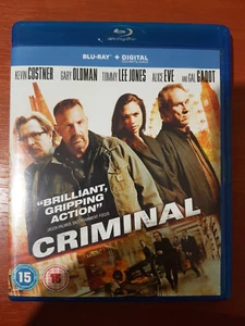 CRIMINAL BLU RAY - LIKE NEW REGION B, KEVIN COSTNER, GARY OLDMAN FREE POST - Picture 1 of 1