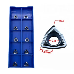 10PCS WCKT030208-DA CNC Lathe Turning Tool Carbide U Drill Inserts For Aluminum - Picture 1 of 6