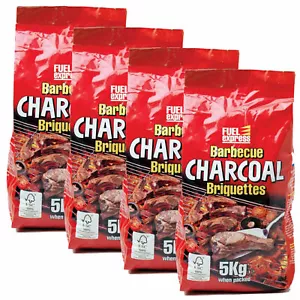 Barbeque Charcoal Briquettes BBQ 5KG Bag Fuel Express Coal Long Burning Fuel - Picture 1 of 5