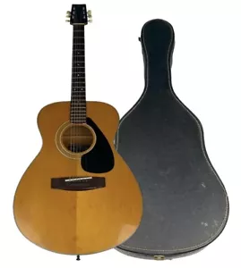Vintage Yamaha Guitar Acoustic FG-110 Black Label with Case Music Instrument - Picture 1 of 24