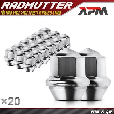 20X TUERCA RUEDA M12 X 1.5 FORD B-MAX C-MAX 2 FIESTA VI FOCUS 3 4 KUGA MONDEO V - Imagen 1 de 4