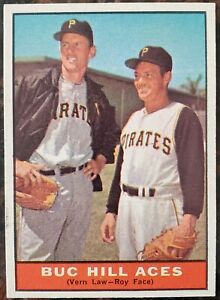 1961 Buc Hill Aces Topps Card #250 MLB Pittsburgh Pirates Vern Law Roy Face