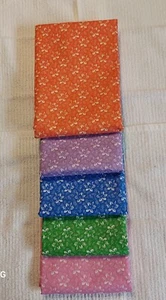 Build your quilting stash with five floral fabric yards 100% cotton - Picture 1 of 2