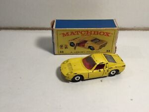 Matchbox Superfast 33 Lamborghini Miura Yellow Within Its Original E Type Box