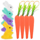 8Pcs Easter Decoration Hanging Carrot Ornament Simulation Foam Bunny Charm