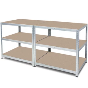 Packtisch / Werkbank, BxTxH 1800x600x900 mm, verzinkt, Tragkraft 265 kg/ Boden - Bild 1 von 2