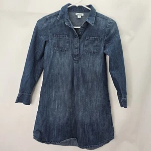 Old Navy Girl Size M(8) Blue Denim Longsleeves Dress - Picture 1 of 10
