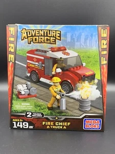 Mega Blocks Adventure Force Fire Chief Truck 94405 Sealed 2014 Retired 2 Figures - Picture 1 of 6