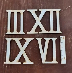 Roman Numbers 3-6-9-12 in 50mm Wooden Crafting Watch Dial - Picture 1 of 5