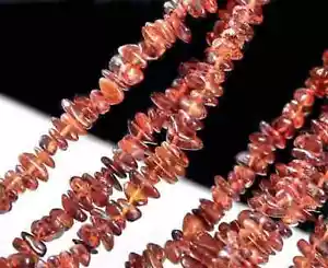 Natural Fossilized High Grade Cognac Baltic Amber 6mm Chip Bead 34" Stand 798 - Picture 1 of 5