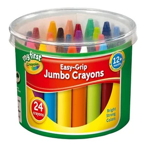 Crayola Crayons My First Crayola Fácil de Agarrar Jumbo 24 Lápices - Stock del Reino Unido - Imagen 1 de 1