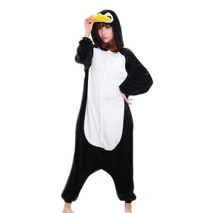 Penguin Women Kigurumi Pajama Christmas Men Adult Animal Cosplay Costume NEU - Picture 1 of 3