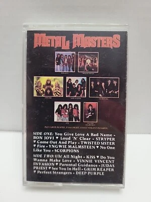 Metal Masters Cassette Tape Scorpions Kiss Judas Priest Grim Reaper Hard Rock - Image 1 of 2