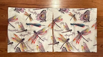 Handmade Bugs Decorative Throw Pillow Covers  Set of 2 17" x 17” 21 - Image 1 of 4