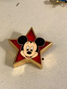 Disney Pin Badge Mickey Red Star Light Up Flasing pin - 1 of 5 does not light up
