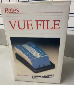 Bates Vue File Card File Holds 500 Cards VF24BK - Picture 1 of 2