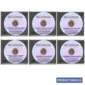 6 SUBLIMINAL SCHOOL LEARNING SKILLS AID-ELEMENTARY HIGH COLLEGE STUDY HABIT HELP - Picture 1 of 1