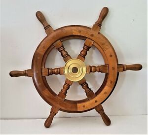 Details about  / Vintage Marine Nautical Wooden Ship Wheel Pirate Collectible Wall Decor