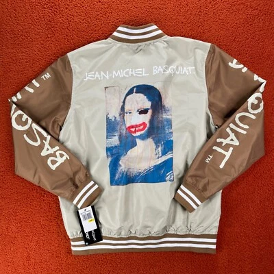 MEMBERS ONLY Mens MEDIUM Jean Michel Basquiat Mona Lisa Aviator Windbreaker - Image 1 of 4