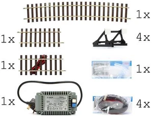 LENZ 'O' GAUGE LOT OF 13 ITEMS TRACK, BUFFERS, TERMINAL JOINERS & POWER SUPPLY - Picture 1 of 7