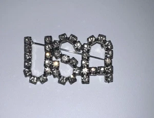 USA Rhinestone Brooch - Picture 1 of 4