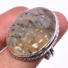 Lodolite Quartz Gemstone 925 Sterling Silver Jewelry Ring Size 6