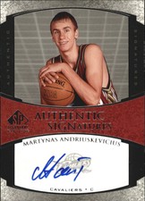 2005-06 SP Signature Edition Signatures Card #MA Martynas Andriuskevicius AUTO