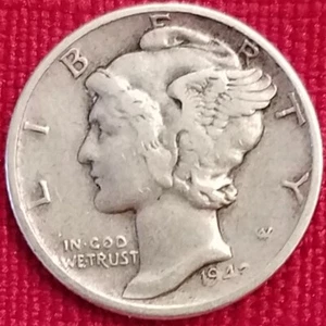 1943-P Mercury Dime - 10 Cents - .900 Silver - Free Shipping! (m116) - Picture 1 of 2