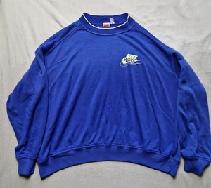 Vintage Nike Sweatshirt mittelblau Pullover Pulli Rundhals Pulli Swoosh. - Bild 1 von 11