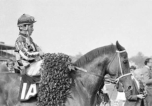 1973 Ron Turcotte SECRETARIAT Kentucky Derby Horse Racing 8x10 Photo TCrown SHAM - Picture 1 of 1